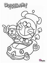 Doraemon Nobita Mewarnai Ausdrucken Colorir Desenhos Dirigindo Papel Inspirierend Hewan Pemandangan Bunga Wajah Malvorlage Bubakids Dll Kartun Durr Kolorowanki Turkey sketch template