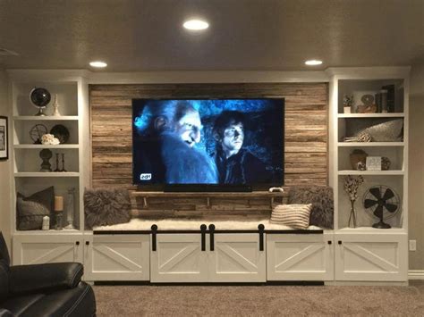 living room custom built tv wall units brown cabinet  stand