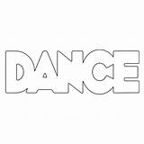 Dance Word Coloring Dancer Sheets Pages Colouring Dancing Words Printable Tiny Chipboard 8tracks Visit Nobody Watching Ballerina sketch template