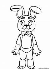 Bonnie Coloring Fnaf Pages Printable Print Book Color sketch template