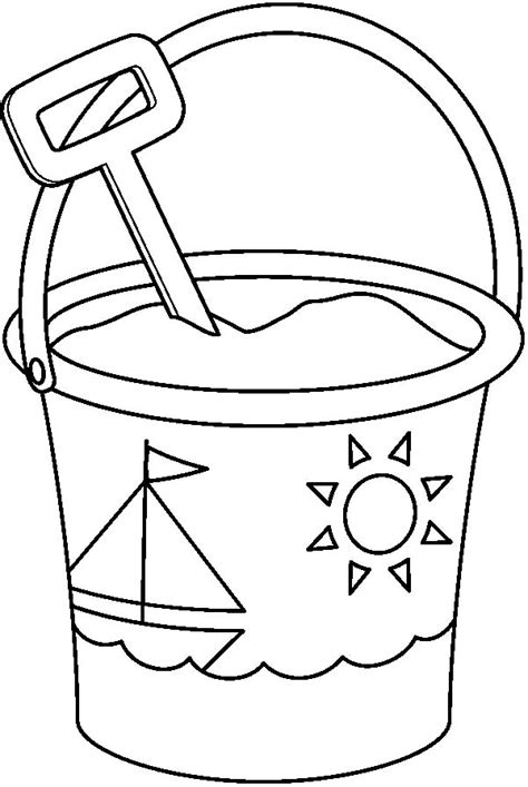 bucket clipart colouring page bucket colouring page transparent