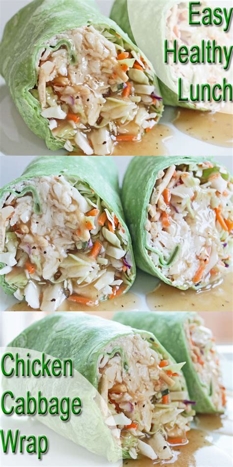 healthy lunch recipe chicken  cabbage wrap clean eating meal plan