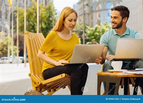 talented creative guy giving  colleague  advice stock image image  gadget multimedia