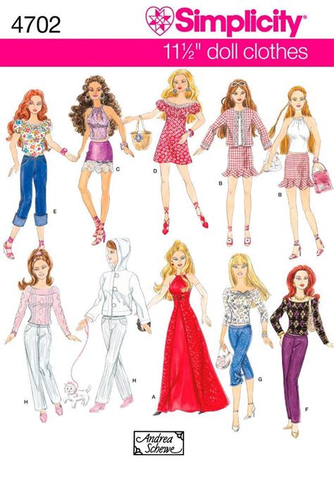printable barbie clothes patterns  patterns