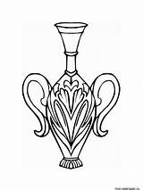 Coloring Vase Pages Recommended Printable sketch template