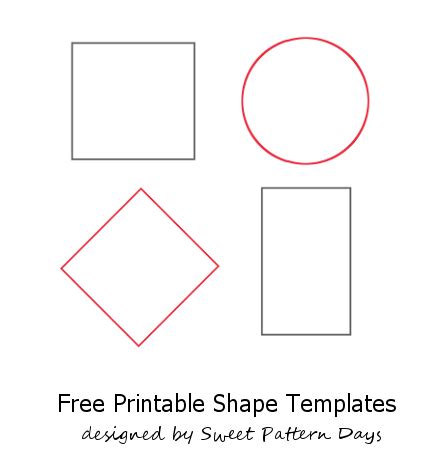 shapes templates  print  shape templates applique templates