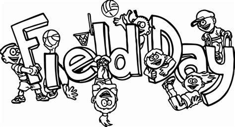 field day coloring page  printable