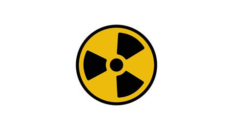 animated radiation spinning  nuclear sign symbol rotate