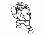 Coloring Defending Boxer Coloringcrew sketch template