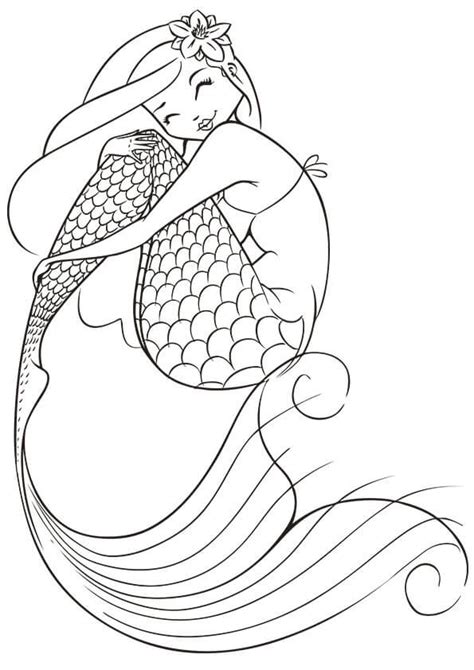 mermaid printable coloring pages  coloring home