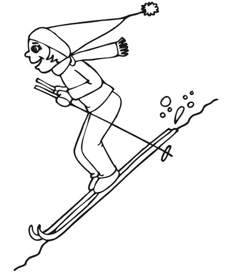 skiing coloring page az coloring pages coloring page girl coloring
