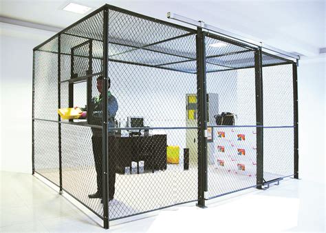 sides wire mesh security partitions lockable storage cages powder coated