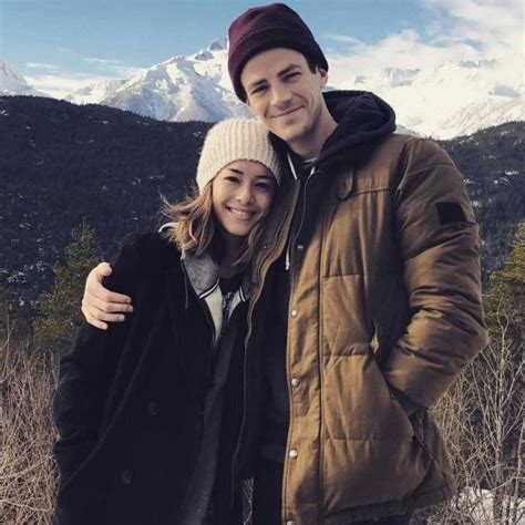 grant gustin engaged to his girlfriend la thoma flaunts her engagement