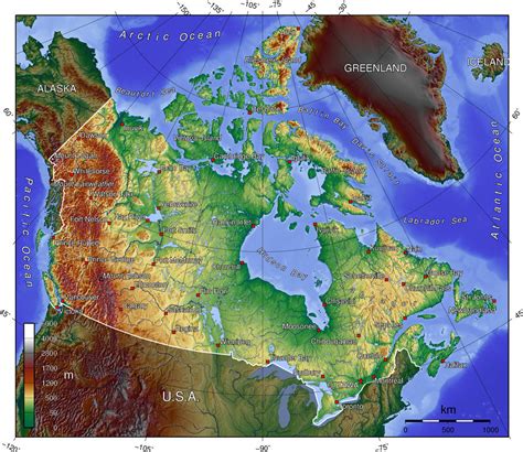 mapa kanady mapy topograficzne samochodowe fizyczna  inne