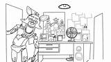 Coloring Fnaf Foxy Pages Funtime Freddy Five Nights Scribblefun Colouring sketch template