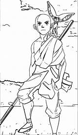 Aang Avatar Coloring Pages sketch template