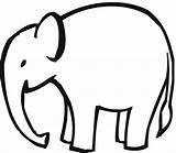 Face Animal Outlines Clip Clipart Easy Elephant sketch template