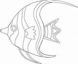 Coloring Angelfish Color Pages Printable Animals Sheet sketch template