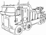 Coloring Truck Pages Trailer Kenworth Wrecker Getdrawings sketch template