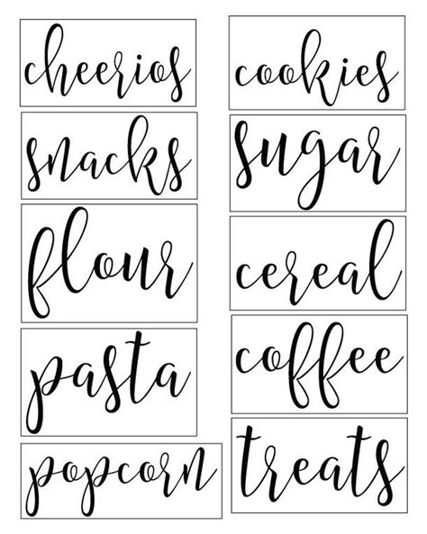 pantry container vinyl decals pantry labels kitchen pantry etsy