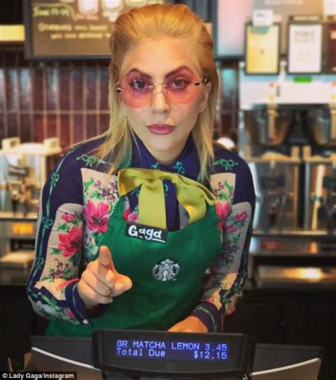 lady gaga works as starbucks barista for a day for charity daily mail