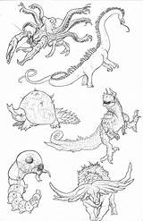 Kaiju Skull Island Deviantart Revolution Menagerie Monster Drawing Favourites Add sketch template