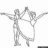 Duet Dancer Colouring sketch template