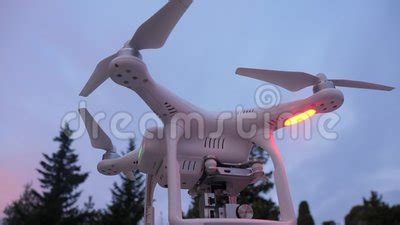 dji drone flashing lights    slow motion stock video video  wireless