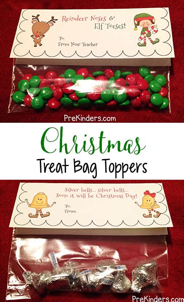 christmas treat bag toppers prekinders