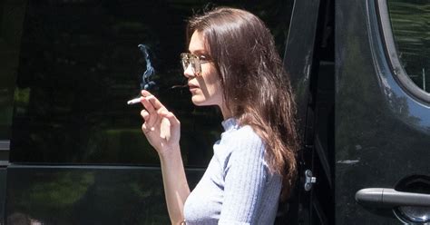 Bella Hadid Smokes A Cigarette Ponders The Meaning Of Existence