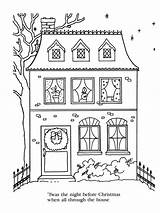 Christmas Twas Nativity sketch template