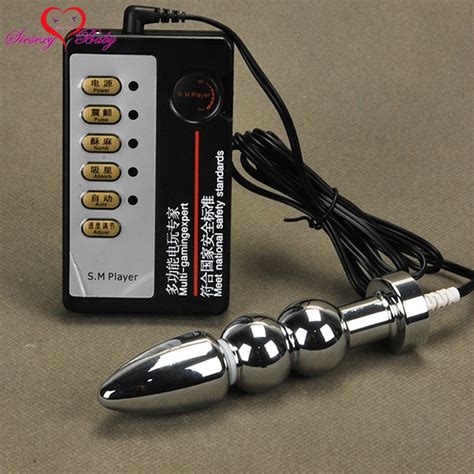 big anus beadselectric shock anal plug electro shock medical themed toys electro stimulation sex