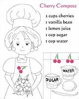 Nicole Coloring Compote Cherry Recipe 2007 Florian Created sketch template
