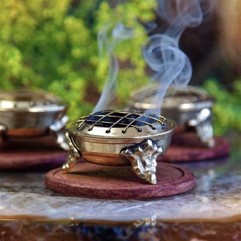 home shop magical gifts brass screen charcoal incense burners   world charm  smudging