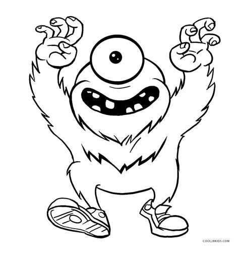 printable monster coloring pages  kids