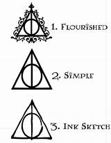Hallows Deathly Drawing Potter Harry Getdrawings sketch template