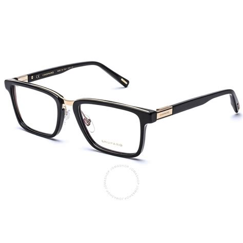 chopard men s black rectangular eyeglass frames vch252070053