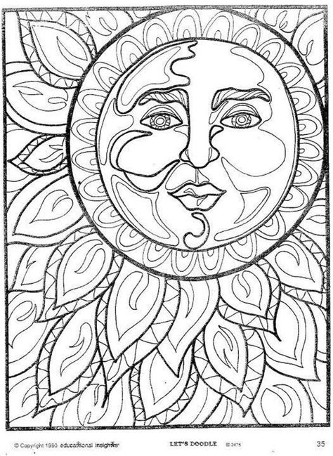 summer coloring pages  adults  print  moon