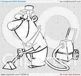 Cleaning Carpets Happy Man Royalty Clipart Cartoon Vector Toonaday sketch template