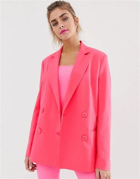 bershka  pantone blazer  neon pink asos blazer fashion womens blazers