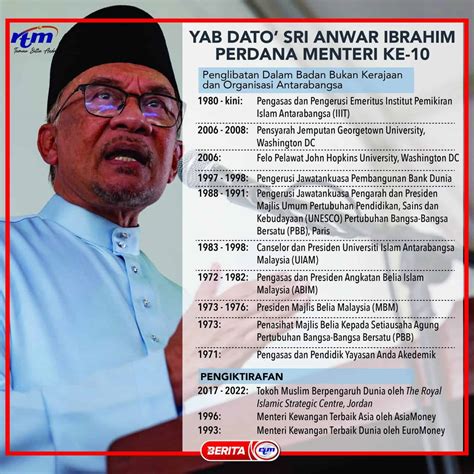 Biodata Ds Anwar Ibrahim Perdana Menteri Malaysia Ke 10