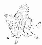 Lineart Gryphon sketch template