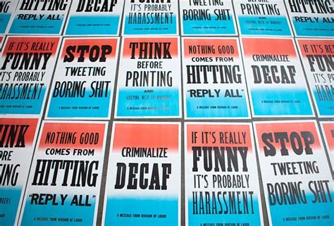 projects letterpress poster workplace rules workplace