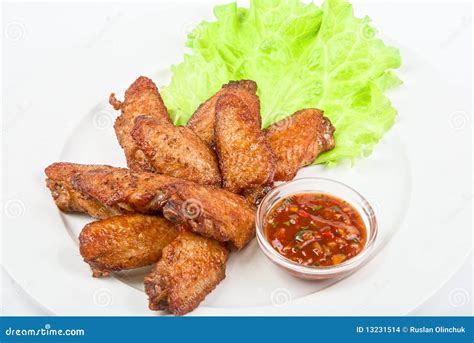 chicken roasted wings stock photo image  fast marinated