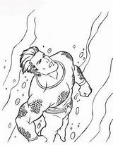 Coloring Aquaman Pages sketch template