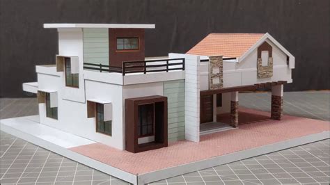 small residential building model model making youtube