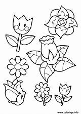 Printemps Fleurs Maternelle Soleil Bloemen Kleurplaat Kleurplaten Coloriages Stampare sketch template