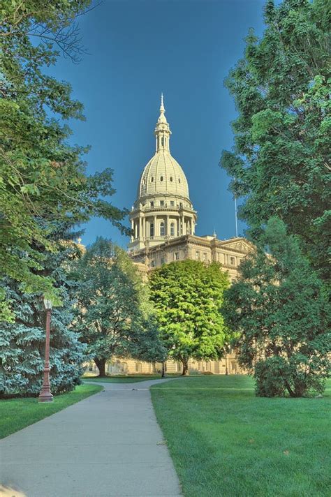 lansing michigan  state capitol building editorial photography