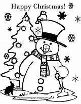 Coloring Christmas Snowman Pages Xmas Happy Printable Sheets Activity Color Fr sketch template