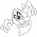Looney Tunes Taz sketch template